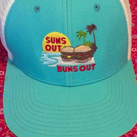 Suns Out Buns Out Mesh Trucker Hat Coal Snapback Summer Adjustable Unisex - Picture 6 of 6